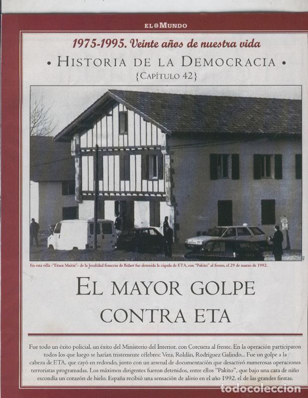 Postkarten: Historia de la Democracia 1975-1995: fasciculo numero 42: El mayor golpe contra Eta - Varios