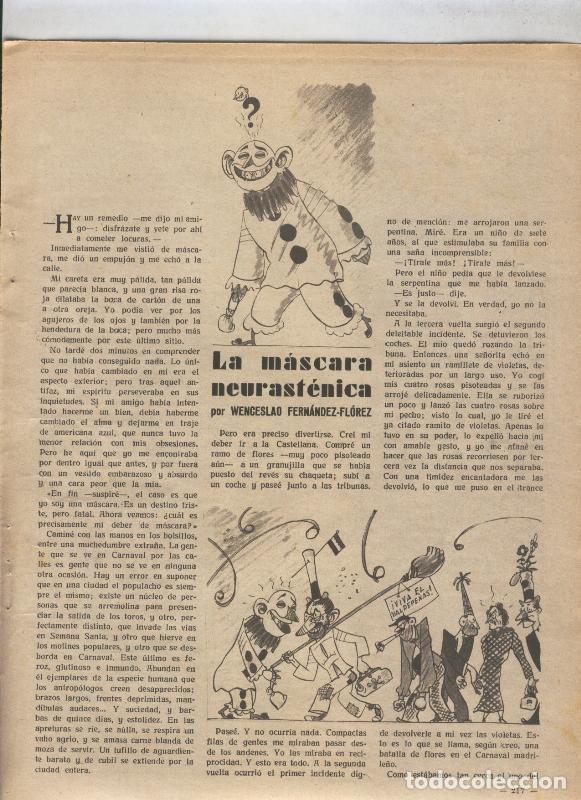 Cartoline: Lecturas numero 154, marzo 1934: La mascara neurastenica por Wenceslao Fernandez Florez - Varios