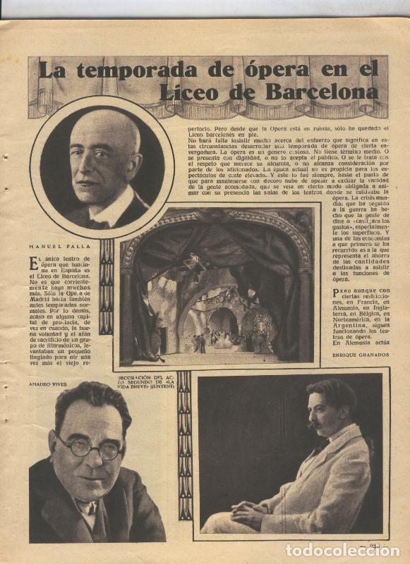 Cartoline: Lecturas numero 154, marzo 1934: La temporada de Opera en el Liceo de Barcelona - Varios