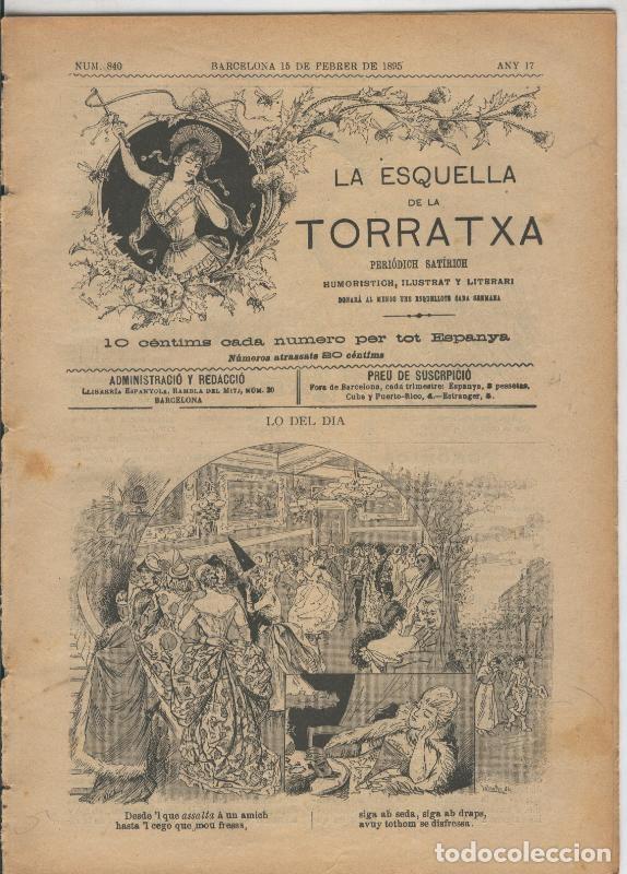 Cartoline: La esquella de la Torratxa numero 0840 del 15.2.1895 - Varios