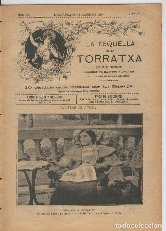 Cartoline: La esquella de la Torratxa numero 0837 del 25.1.1895 - Varios