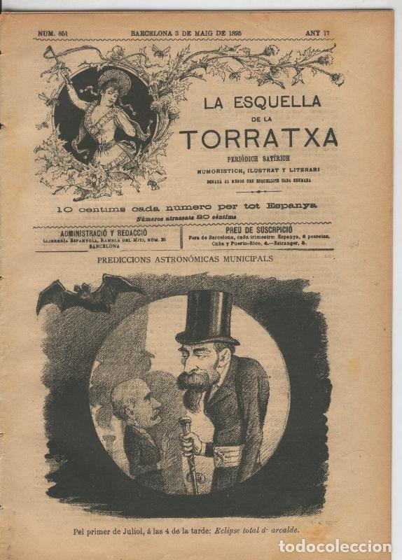 Cartoline: La esquella de la Torratxa numero 0851 del 3.5.1895 - Varios