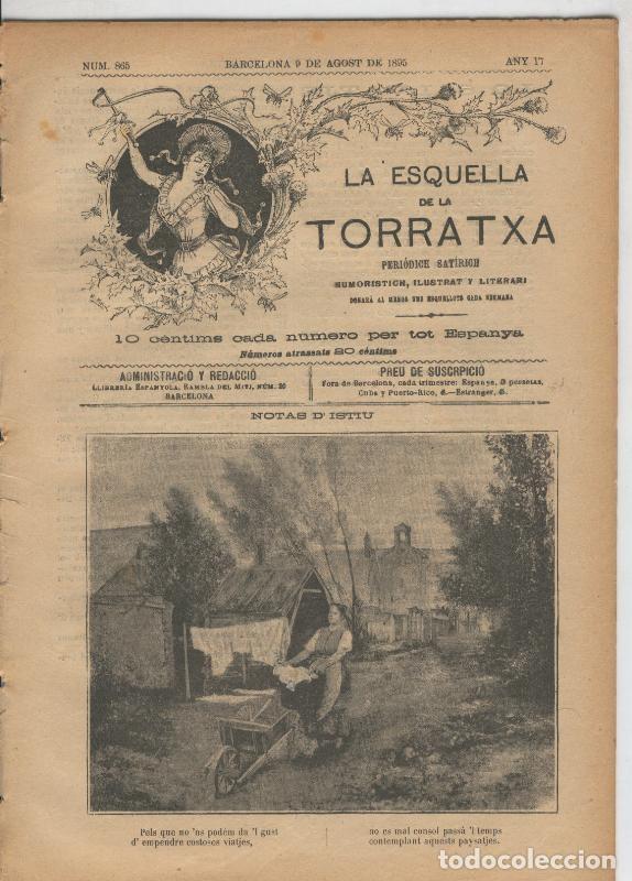 Cartoline: La esquella de la Torratxa numero 0865 del 9.8.1895 - Varios