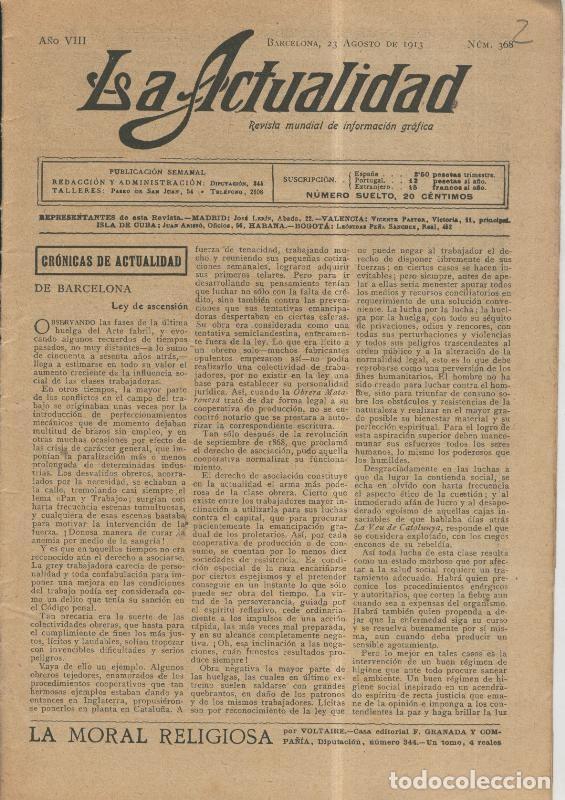 Cartoline: La Actualidad numero 368 (23.8.1913): Cronicas varias - Varios