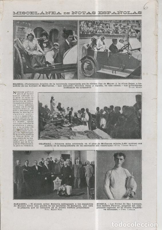 Cartoline: La Actualidad numero 368 (23.8.1913): La Guerra de Marrueco en pagina central, 4 fotos - Varios