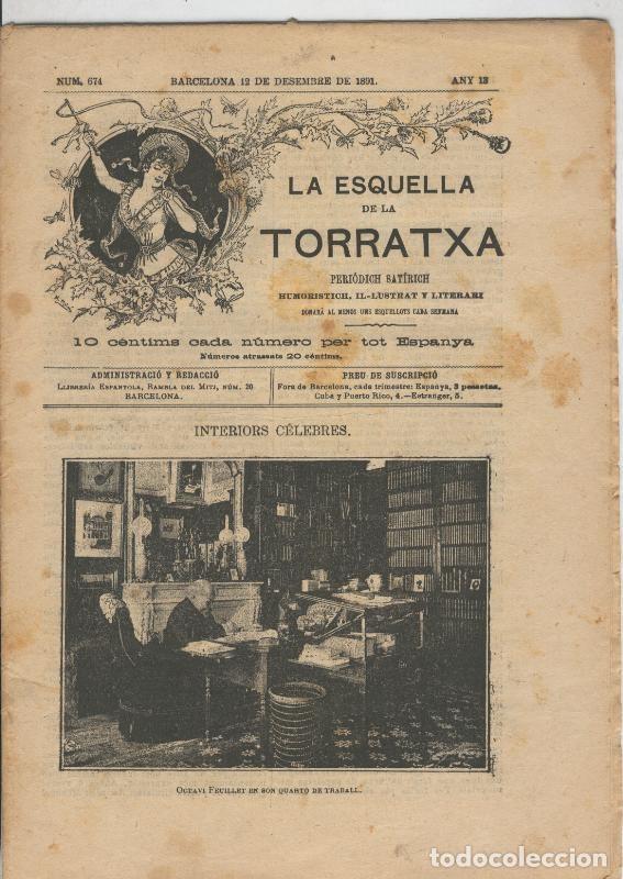 Cartoline: La esquella de la Torratxa numero 0674 del 12 diciembre 1891 - Varios