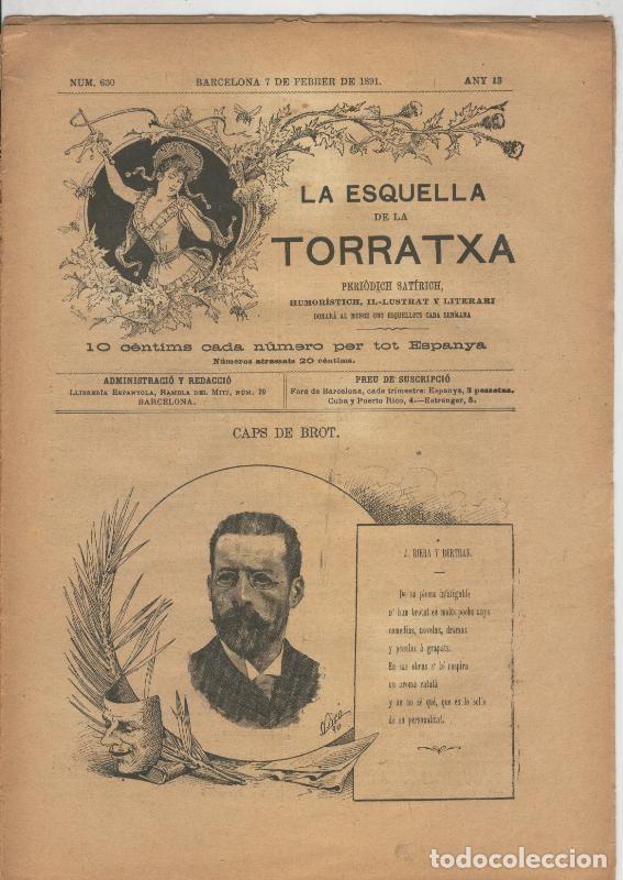 Cartoline: La esquella de la Torratxa numero 0630 del 7 febrero 1891 - Varios