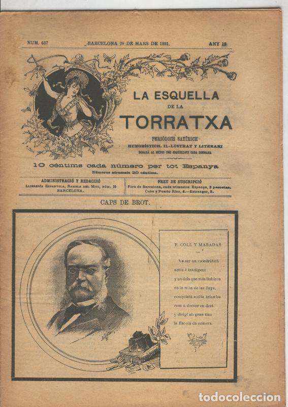 Cartoline: La esquella de la Torratxa numero 0637 del 28 marzo 1891 - Varios