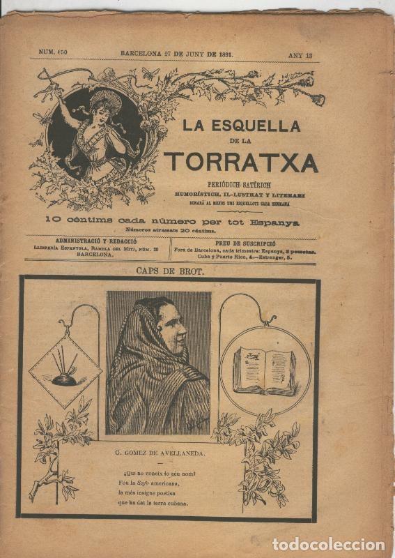 Cartoline: La esquella de la Torratxa numero 0650 del 3 octubre 1891 - Varios