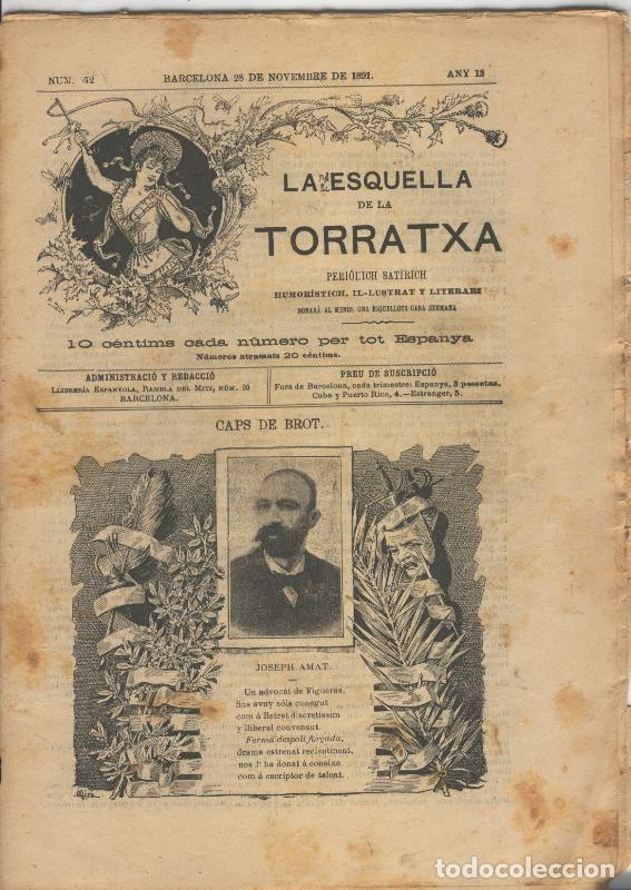 Postkarten: La esquella de la Torratxa numero 0672 del 28 noviembre 1891 - Varios