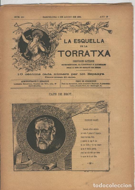 Postkarten: La esquella de la Torratxa numero 0656 del 8 agosto 1891 - Varios