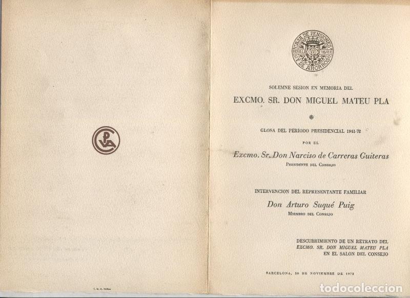 Postkarten: Solemne sesion en memoria del Excmo Sr.don Miguel Mateu Pla - Varios