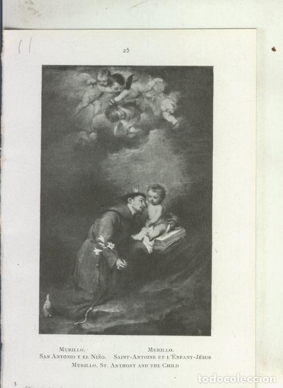 Postais: Museo de pinturas de Sevilla: lamina 11: San Antonio y el Ni&ntilde;o de Murillo - Varios