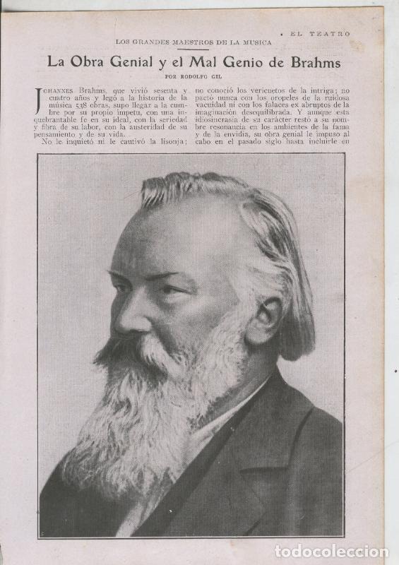 Postales: Blanco y negro numero ?: La obra genial y el mal genio de Brahms por Rodolgo Gil - Varios
