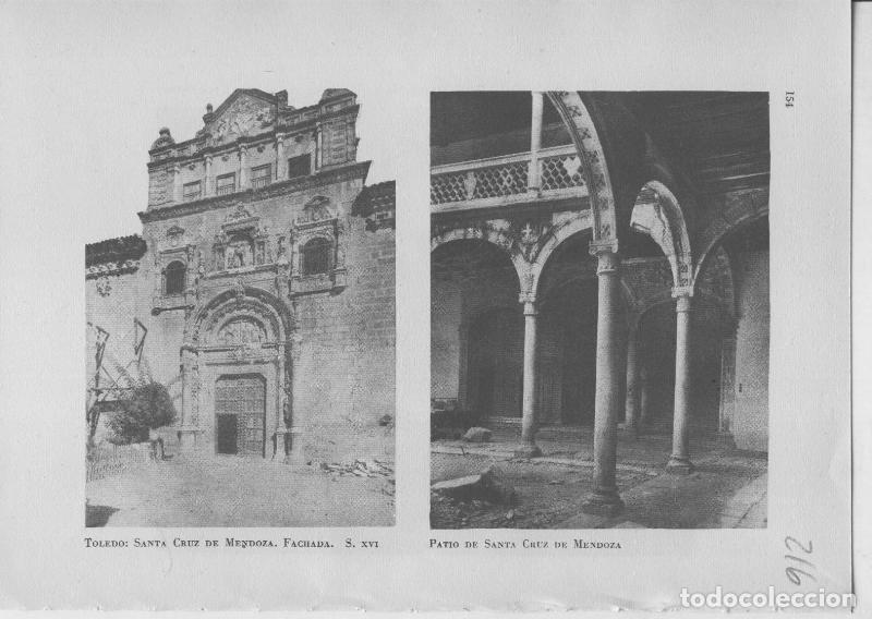 Cartes Postales: Arte Hispanico lamina numerada 216: Fachada de Santa Cruz de Mendoza en Toledo - Varios