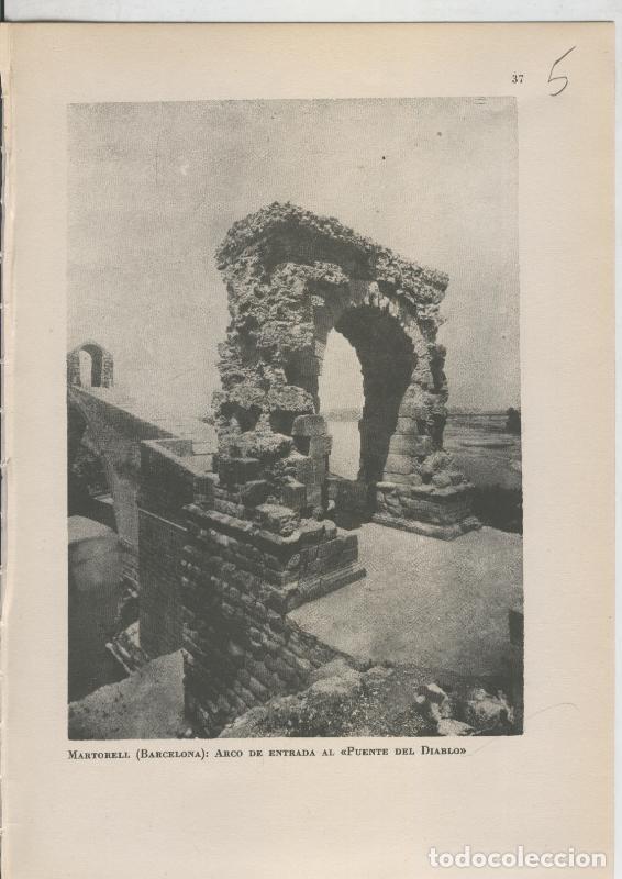 Postkarten: Arte Hispanico lamina numerada 005: Arco de entrada al Puente del Diablo en Martorrel, Barcelona - V