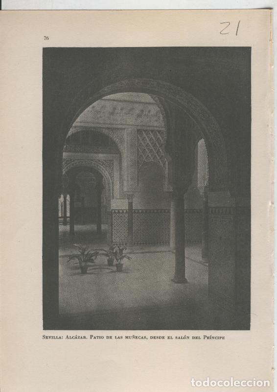 Postkarten: Arte Hispanico lamina numerada 021: Patio de las mu&ntilde;ecas del Alcazar de Sevilla - Varios