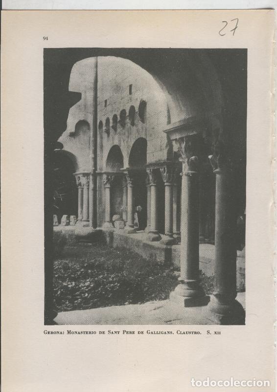Cartoline: Arte Hispanico lamina numerada 027: claustro del monasterio de Sant Pere de Galligans, Gerona - Vari