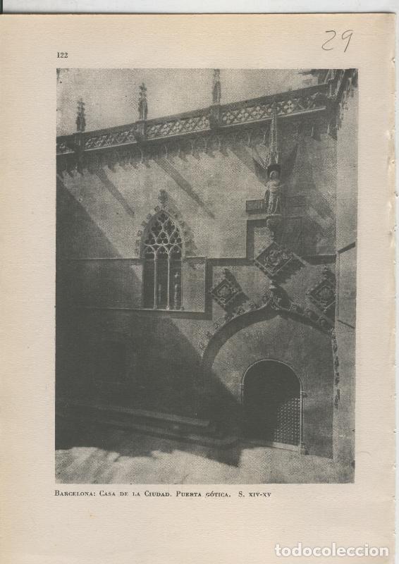 Cartoline: Arte Hispanico lamina numerada 029: Puerta Gotica de la casa de la ciudad, Barcelona - Varios