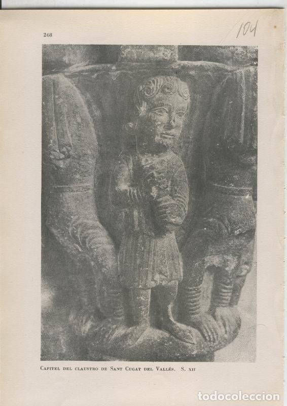 Postkarten: Arte Hispanico lamina numerada 104: Capitel del claustro de san cugat del valles, barcelona - Varios