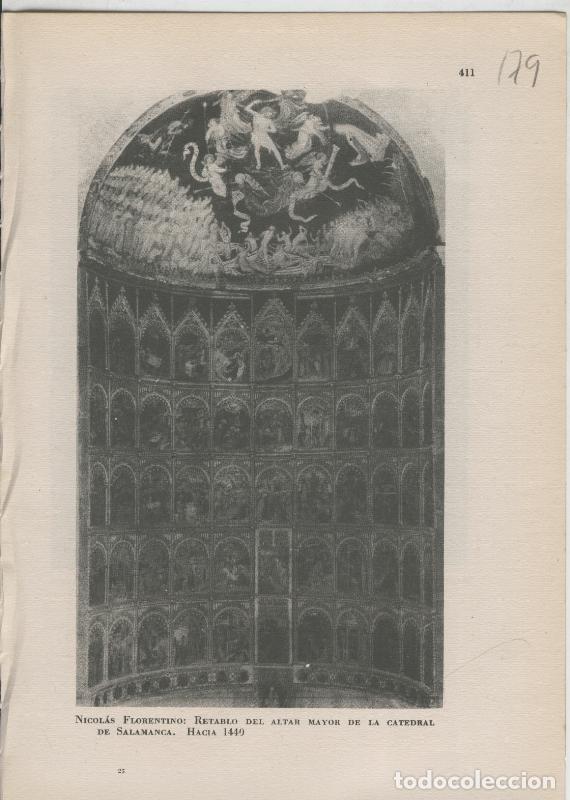 Postcards: Arte Hispanico lamina numerada 179: Nicolas Florentino: Retablo altar mayor catedral Salamanca - Var