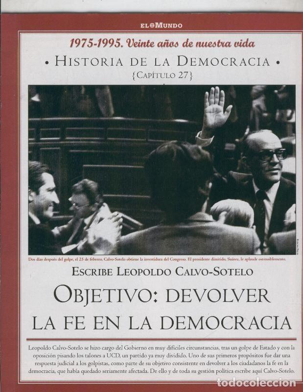 Postcards: Historia de la Democracia 1975-1995: fasciculo numero 27: Objetivo: devolver la fe en la democracia