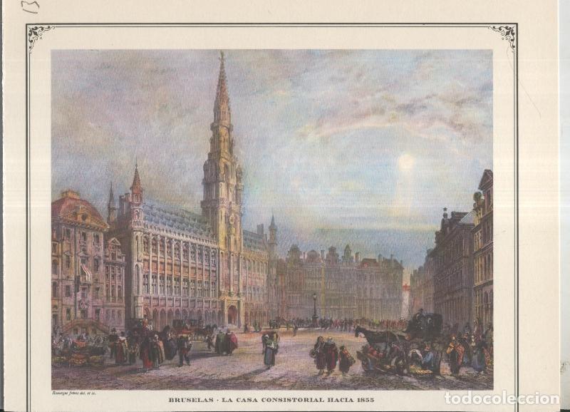 Postkarten: Lamina 13: Bruselas: la casa consistorial hacia 1855 - Varios