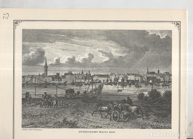 Postais: Lamina 23: Dusseldorf hacia 1850 - Varios