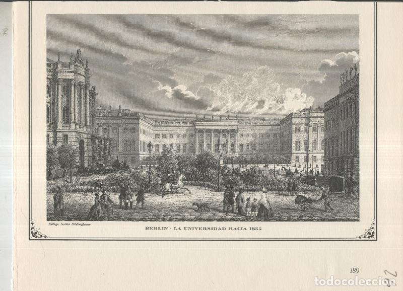 Postkarten: Lamina 26: Berlin, la universidad hacia 1855 - Varios