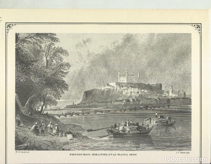 Postcards: Lamina 71: Presburgo (Bratislava) hacia 1840 - Varios