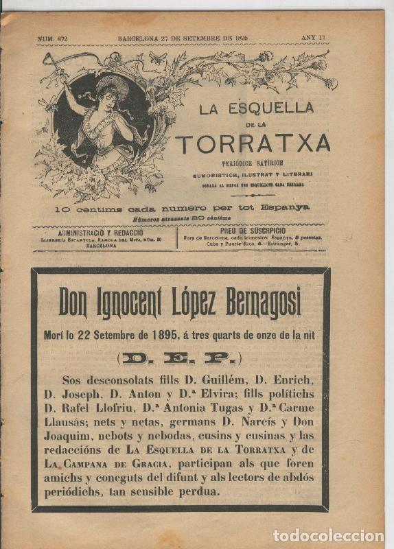Postcards: La esquella de la Torratxa numero 0872 del 27.9.1895 - Varios
