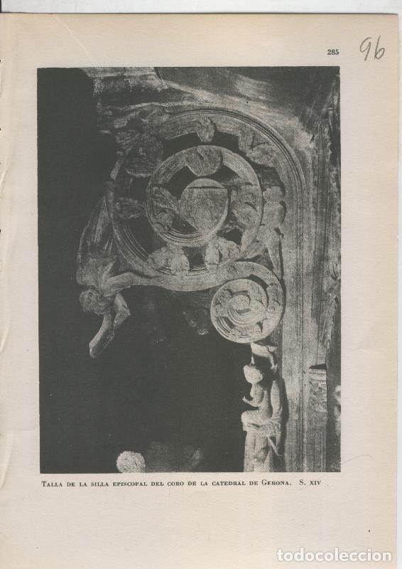 Postkarten: Arte Hispanico lamina numerada 096: Talla de la silla episcopal del coro de la catedrak de Gerona -
