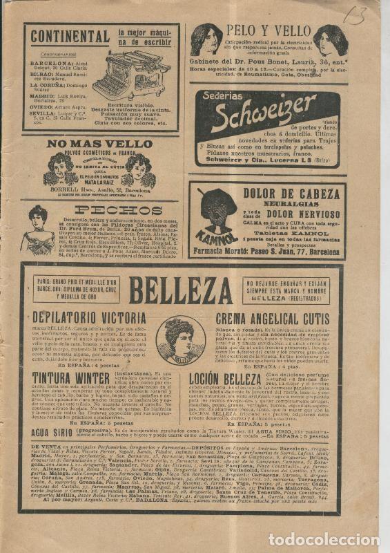 Postcards: La Actualidad numero 368 (23.8.1913): Propaganda comercial - Varios
