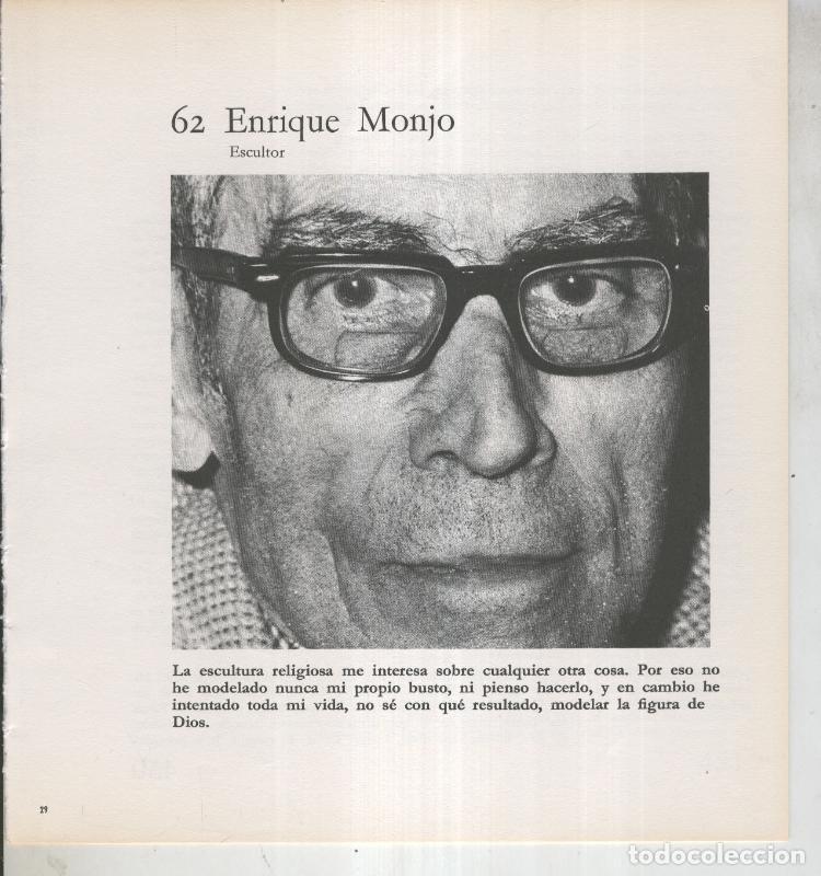 Postales: Ficha 062: Enrique Monjo: Escultor - Varios - Foto 1