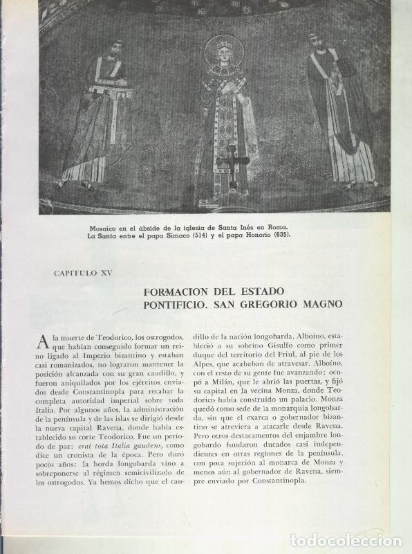 Cartoline: Historia del Mundo bloque 15: Formacion del estado pontificio. San Gregorio Magno - Varios