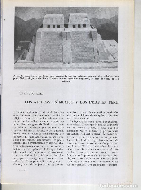 Postkarten: Historia del Mundo bloque 29: Los aztecas en mexico y los incas en peru - Varios