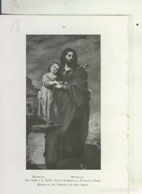 Postais: Museo de pinturas de Sevilla: lamina 18: San Jose y el Ni&ntilde;o de Murillo - Varios