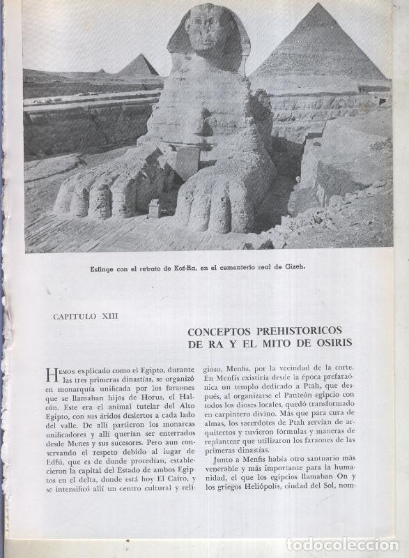 Cartes Postales: Jose Pijoan: Historia del Mundo volumen 1, capitulo 13: Conceptos prehistoricos de Ra - Varios