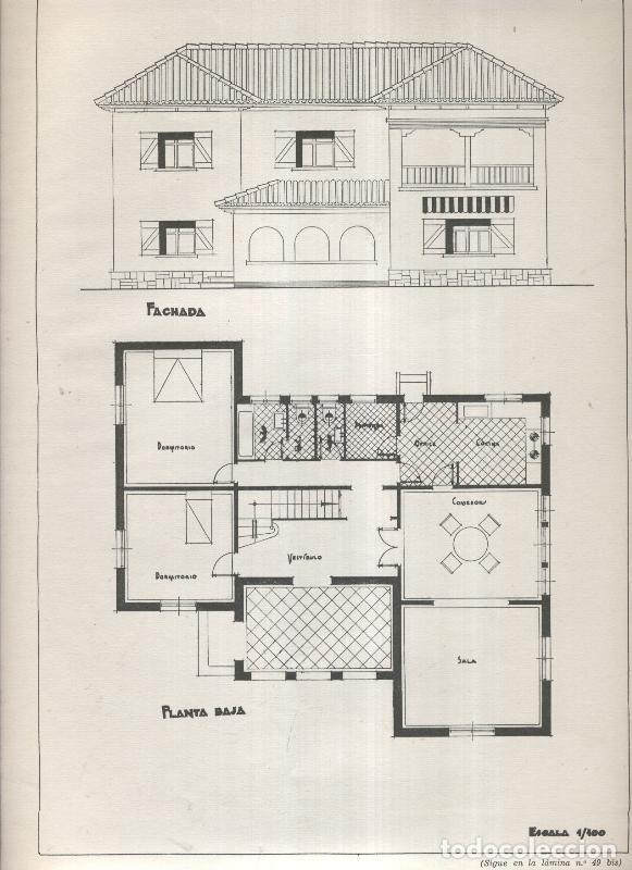 Postales: Planos modernos de Villas y Chalets modelo numero 49-49bis - Varios