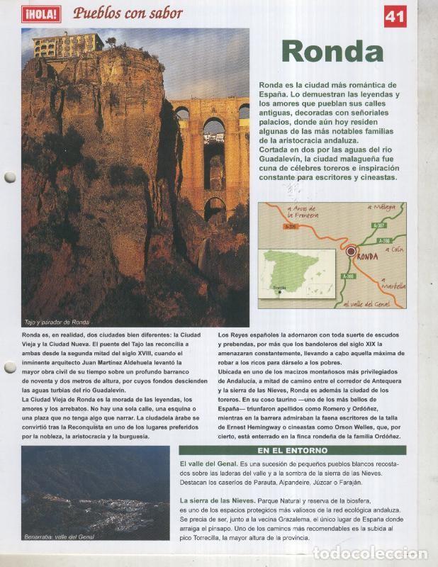 Postcards: Guia HOLA de pueblos con sabor, ficha 41: Ronda - Varios