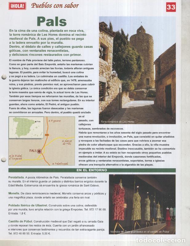 Postkarten: Guia HOLA de pueblos con sabor, ficha 33: Pals - Varios