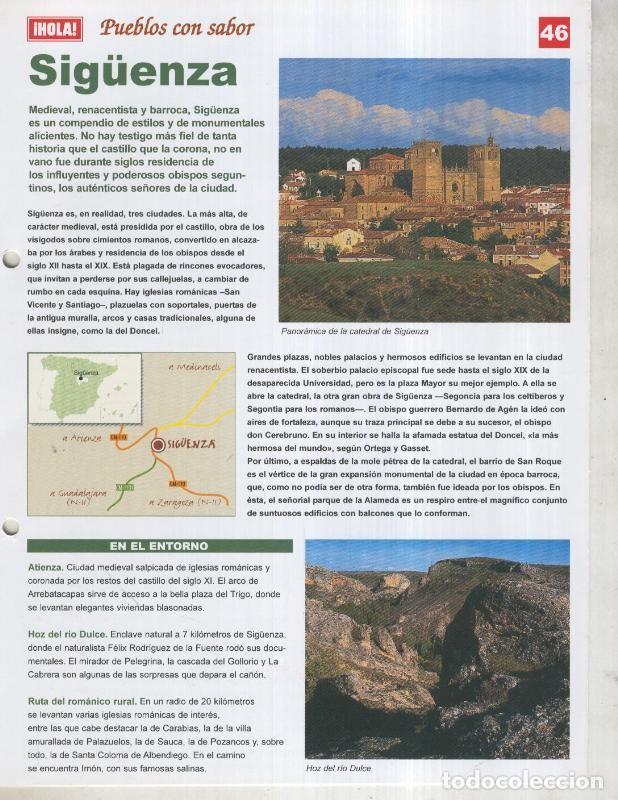 Postales: Guia HOLA de pueblos con sabor, ficha 46: Siguenza - Varios