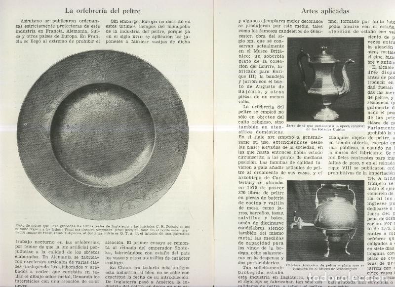Cartoline: La orfebreria del Peltre y Reproducciones microscopicas en vidrio - Varios