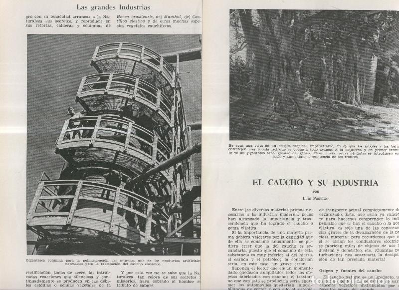 Cartoline: El caucho y su industria por Luis Postigo - Varios