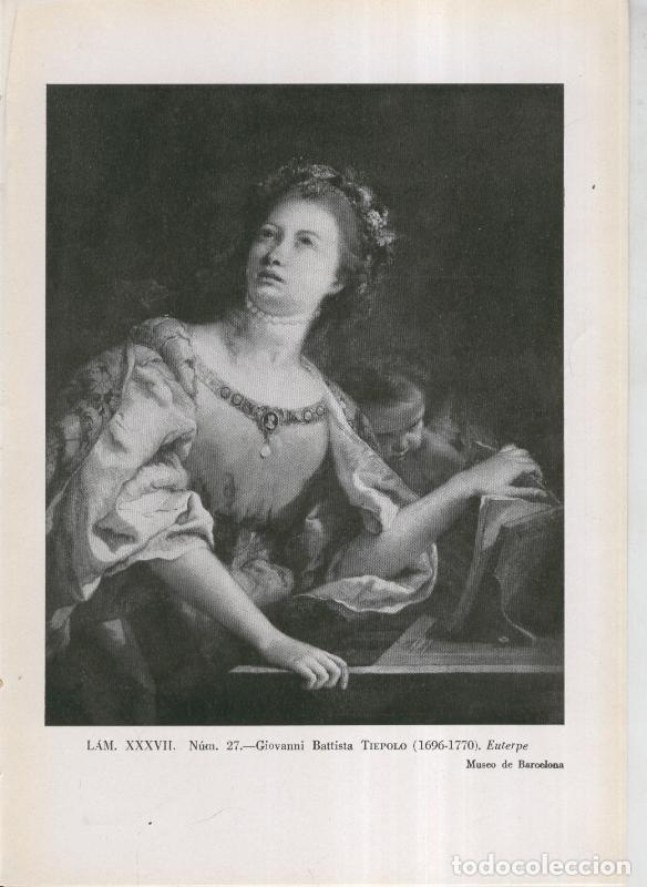 Cartoline: La coleccion Cambo, lamina 37: Giovanni Battista Tiepolo: Euterpe - F.J.Sanchez Canton