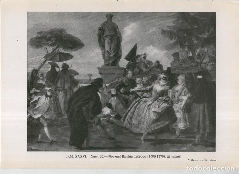 Postkarten: La coleccion Cambo, lamina 36: Giovanni Battista Tiepolo: El minue - F.J.Sanchez Canton