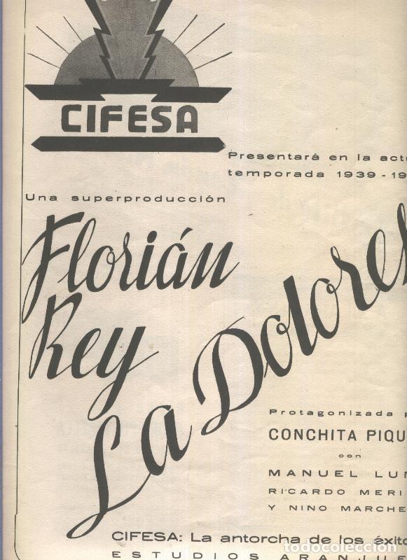 Cartes Postales: Propaganda comercial pelicula La Dolores con Conchita Piquer - Varios