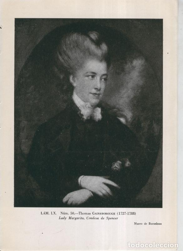 Postales: La coleccion Cambo, lamina 60: Thomas Gainsborough: Lady Margarita, condesa de Spencer - F.J.Sanchez
