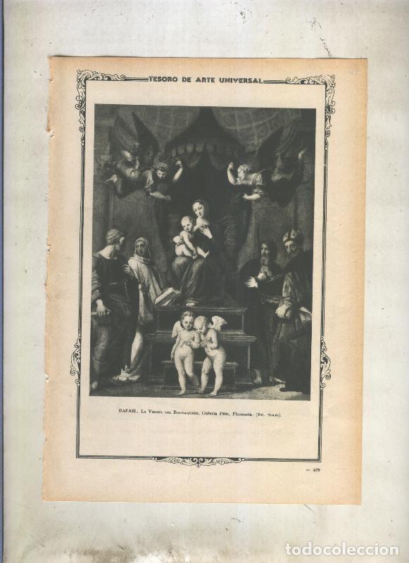 Cartes Postales: Lamina 046: La Virgen del Baldaquino de Rafael - Varios