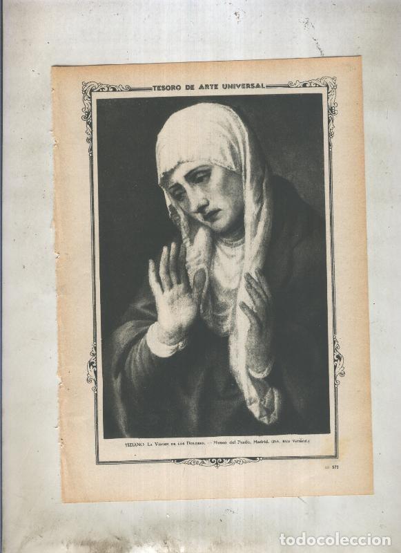 Postales: Lamina 068: La Virgen de los Dolores de Tiziano - Varios